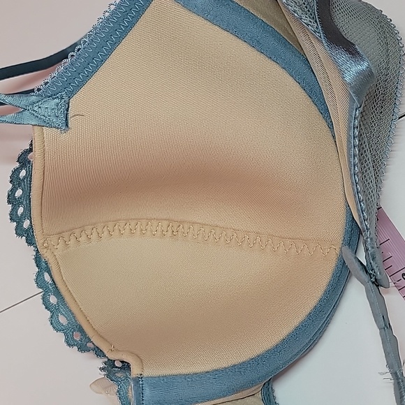 b. tempt'd by Wacoal Lace Teal Blue Bra/ 32DD. - Picture 5 of 9